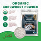 Jiva Organics Organic Arrowroot Flour (Powder) 8 Ounce Bag - Raw, Non-Gmo, Gluten Free