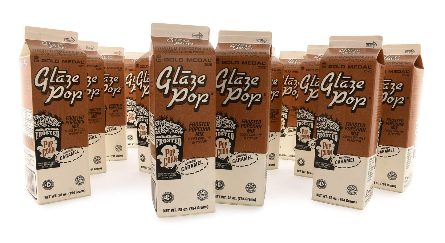 Gold Medal Caramel Glaze Pop Popcorn Flavoring, 12-28 Oz Cartons/Case