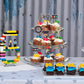 24 Pcs Race Car Cupcake Toppers Assembled Helmet Traffic Light Wheel Trophy Flag Racing Car Cupcake Picks Let'S Go Racing Cake D