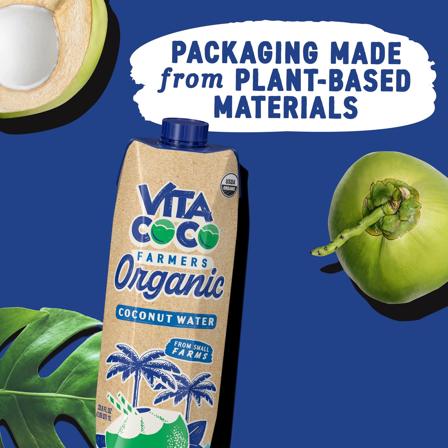 Vita Coco Organic Coconut Water, 33.8 Fl Oz, Pack of 1, Refreshing Natural Beverage