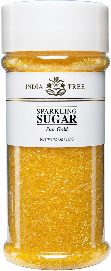 India Tree Gold Sparkling Sugar, 7.5 oz