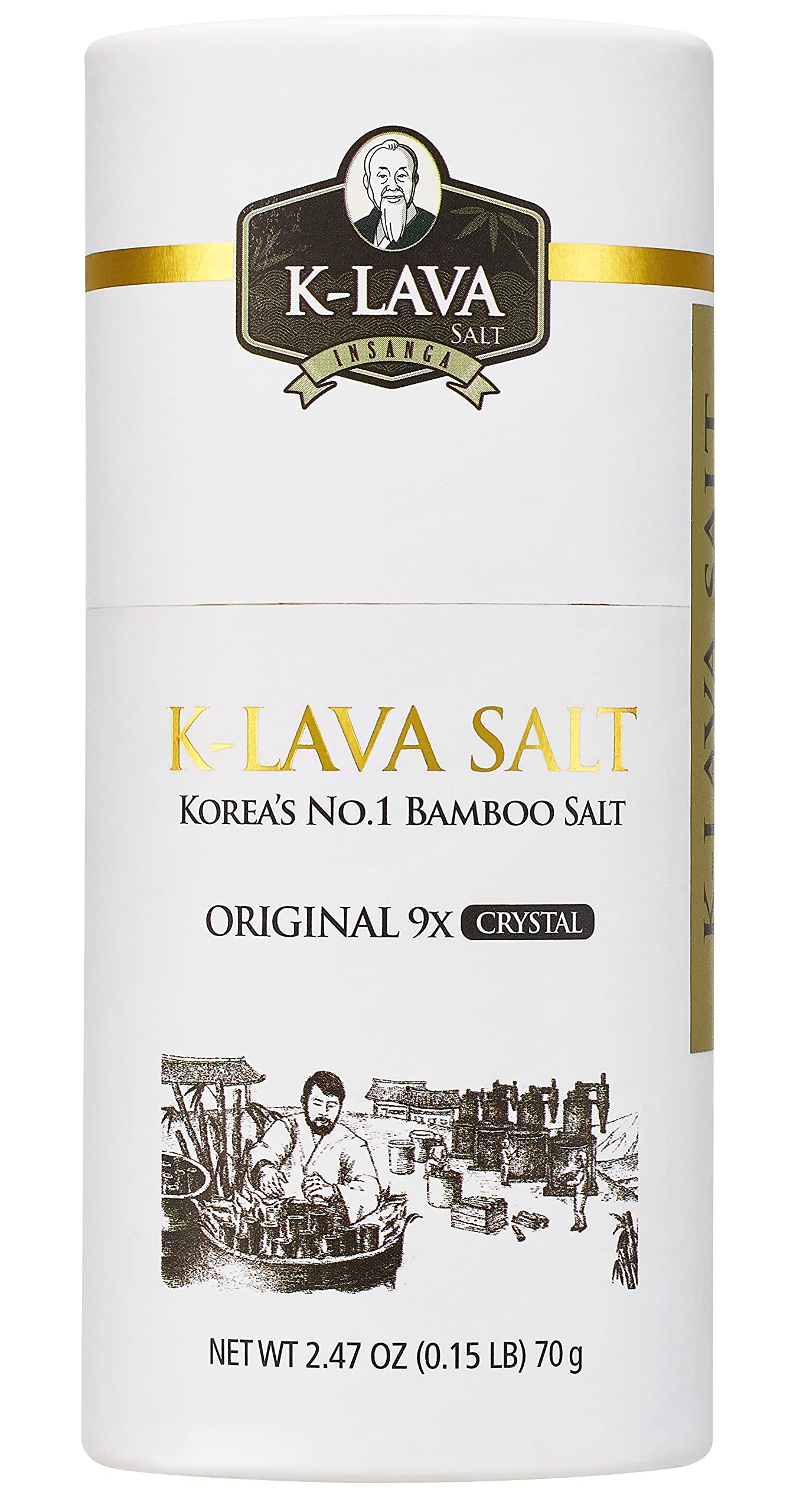 K-LAVA SALT Bamboo Salt - Original 9x Crystal, 2.47 Ounce, Pack of 1