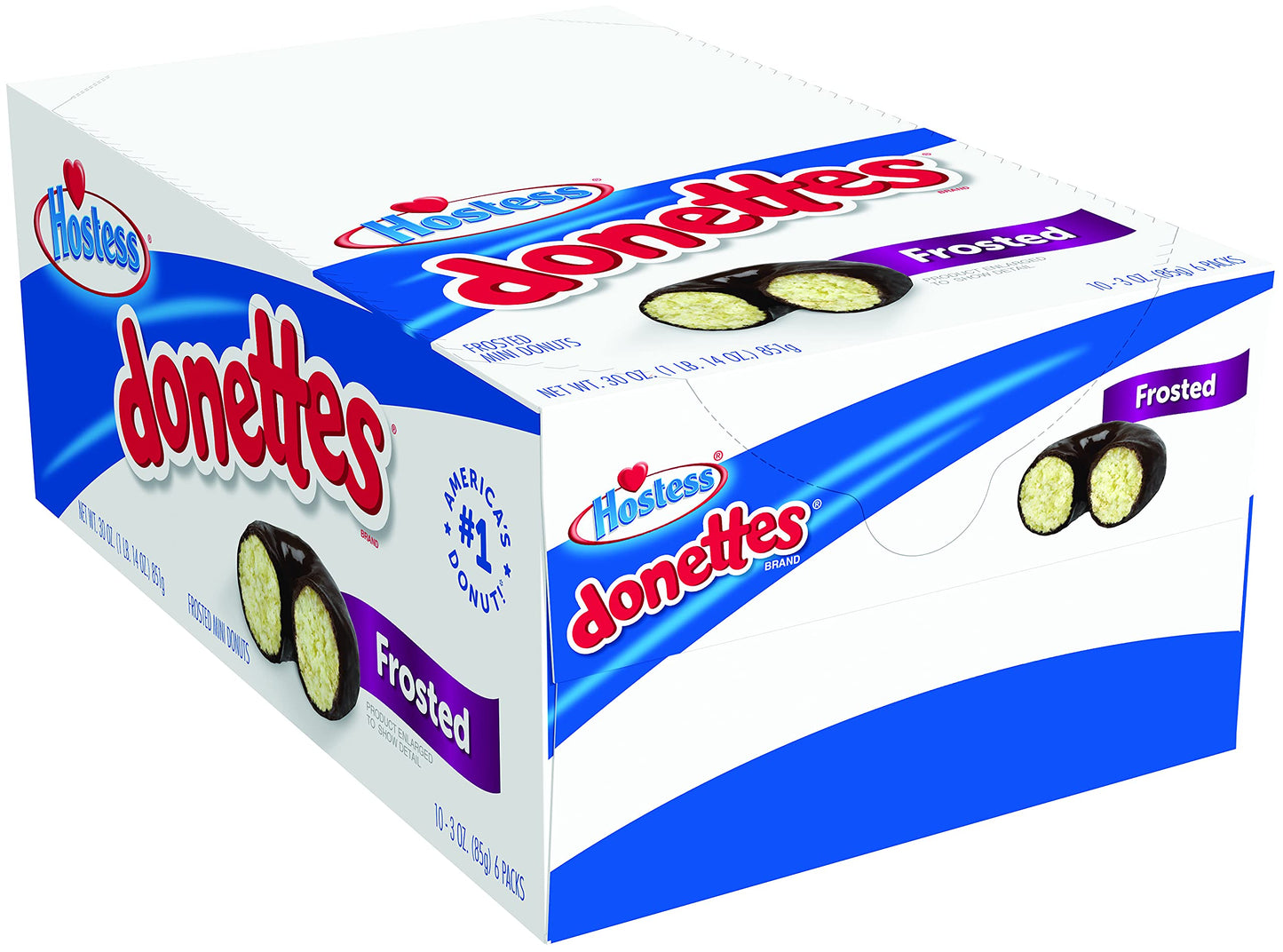 Hostess Donettes Mini Donuts, Frosted, 3 Ounce, 10 Count