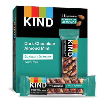 Kind Bars, Dark Chocolate Mint, Gluten Free, Low Sugar, 1.4Oz, 12 Count