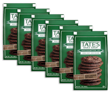 Tate's Bake Shop Double Chocolate Chip Cookies, 7 Oz (Pack of 6)