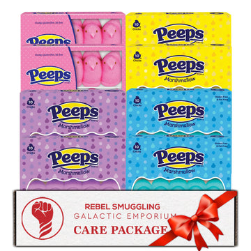 Rebel Smuggling Easter Marshmallow Candy Variety Gift Basket, 80 Pieces Total, Perfect for Care Packages