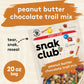 Snak Club Peanut Butter Chocolate Trail Mix with Peanuts, Peanut Butter M&MS, Toffee Peanuts, and Pretzels, 20 oz Resealable Bag