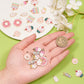 LiQunSweet 40 Pcs 8 Styles Cake Dessert Charms Cupcake Donut Cookies Food Ice Cream Bubble Mik Tea Juice Drink Enamel Small Dang