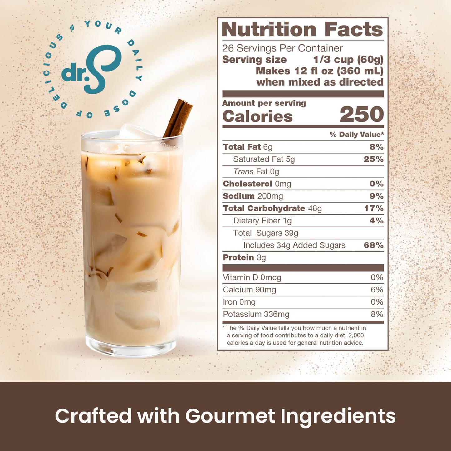 Dr. Smoothie Café Essentials Classic Chai, 62mg Caffeine, 3.5 lb Bag, No Artificial Colors or Flavors