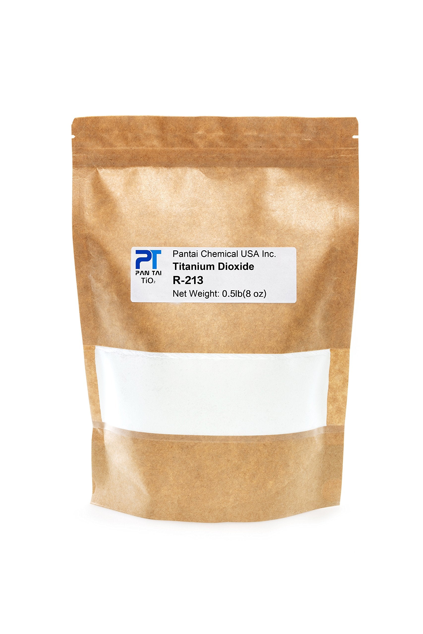 Pure Fine Titanium Dioxide (Tio2) Food-Grade Safe Colorant | Pigment, Toothpaste, Edible Use | Vegan Friendly, Non-Gmo | Resealable Bag (Ptr-213) 16Oz/8Oz/4Oz (8Oz/0.5Lb)