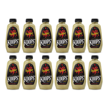 Koops Dsseldorf Mustard, 12 oz. Bottle, 12-Pack