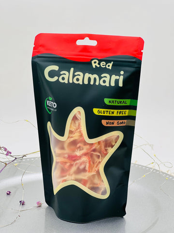 Premium Dried Squid - 4Oz (110G) - Delicious Seafood Snack, High Protein. Dry Shredded Squid (Calamari). Keto Friendly, Non-Gmo,