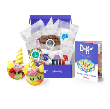 Duff Goldman Diy Kids Baking Kit By Baketivity - Bake Unicorn Rainbow Cookies With Premeasured Ingredients | Best Family Fun Act