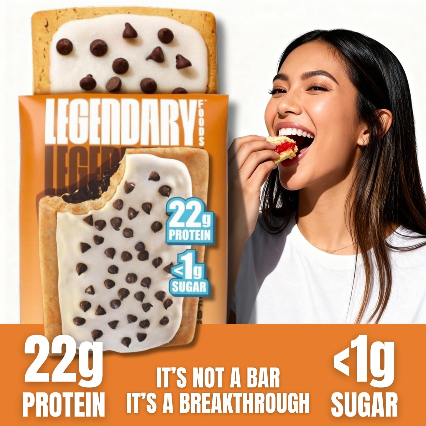 Legendary Foods 22g Protein Pastry 0g Added Sugar  Low Carb  Gluten Conscious  Keto Snack  Ideal for Glucose Management  Includes Whey Protein Isolate  8 Pack Campfire Smores