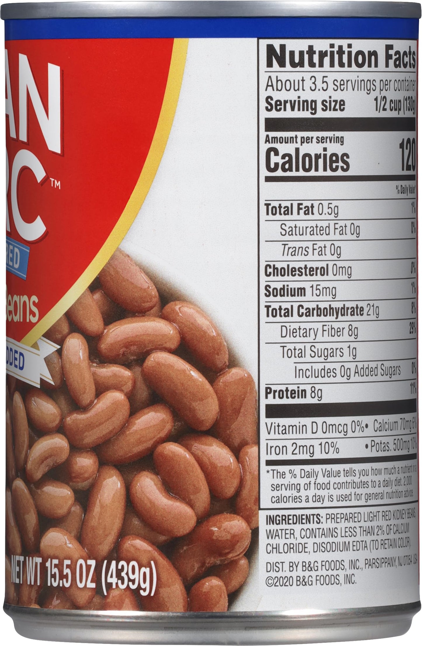 Joan of Arc Light Red Kidney Beans, No Salt Added, 15.5 Ounce (Pack of 12)