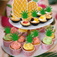 Gyufise 36Pcs Pineapple Cupcake Toppers Donut Cake Toppers Pineapple Cute Cupcake Picks For Summer Luau Tropical Hawaiian Party Cake Decorations