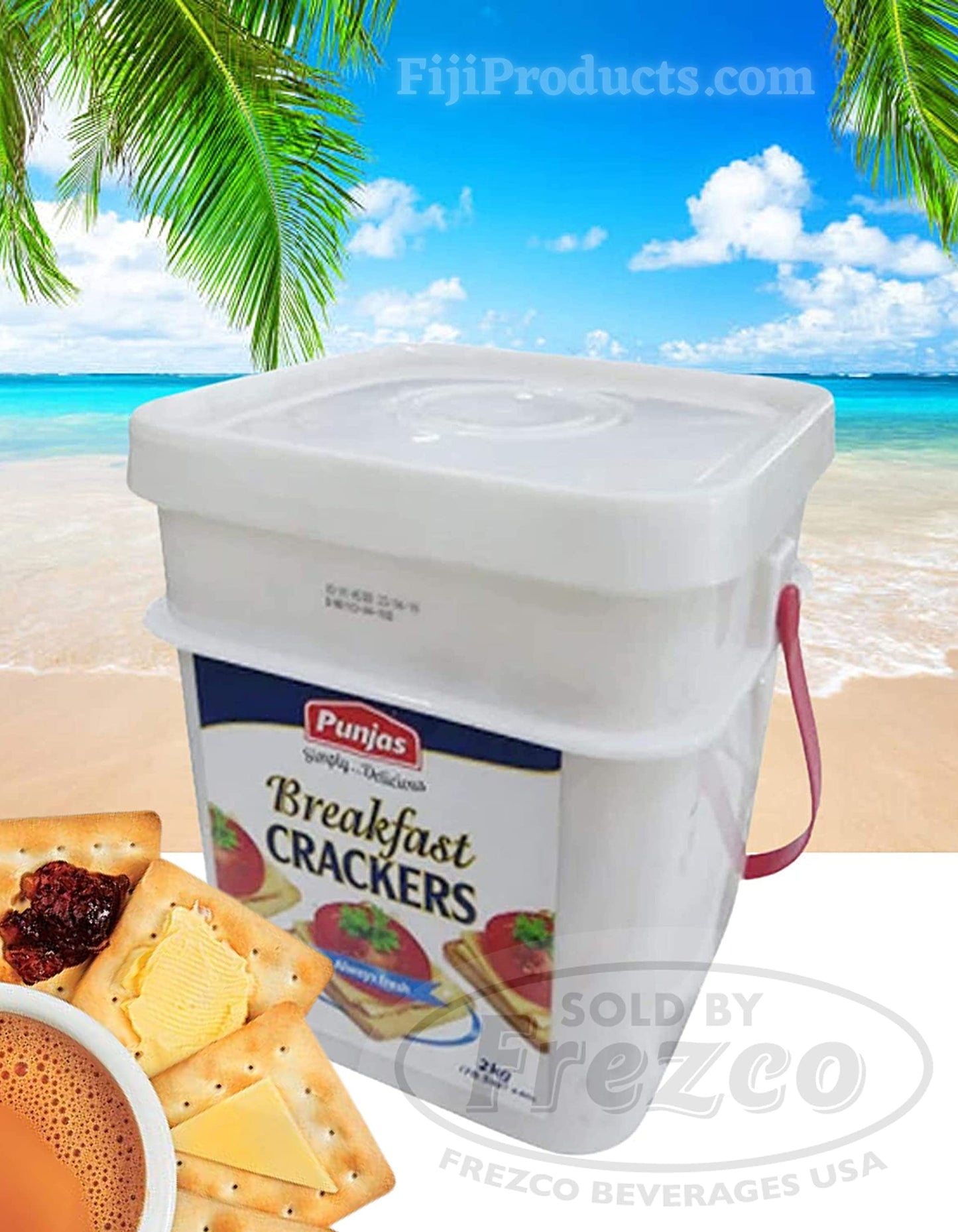 Punjas - Breakfast Crackers (2Kg Container) Simply...Delicious! | Made In Fiji Islands
