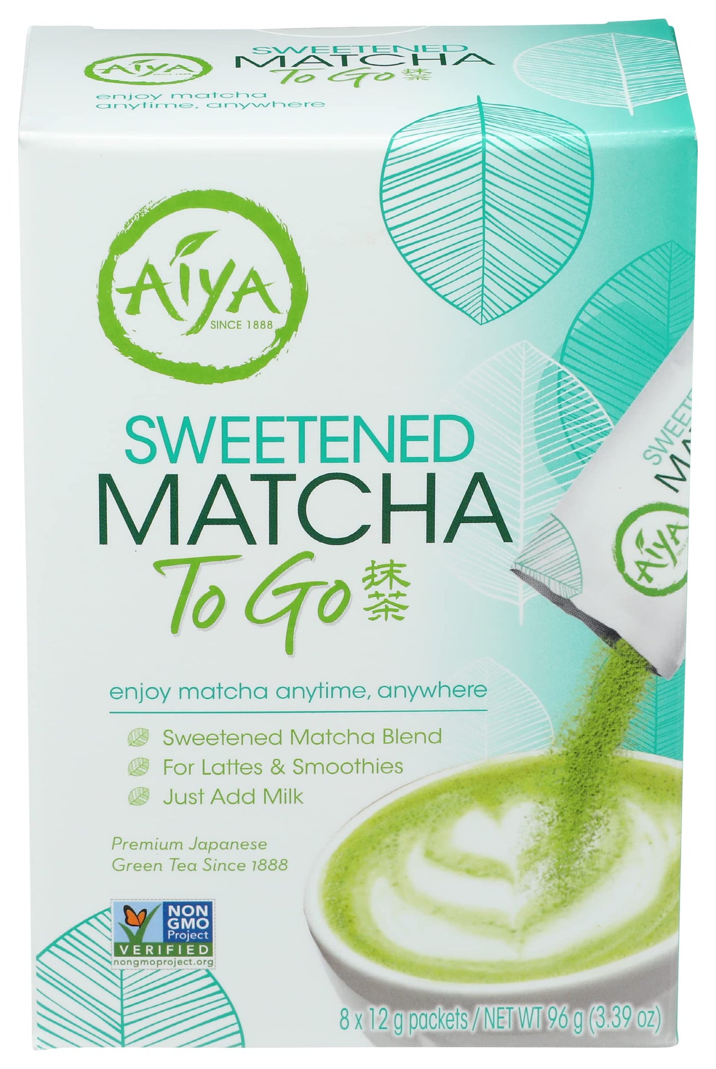 Aiya Sweetened Matcha To Go, 96 Gr