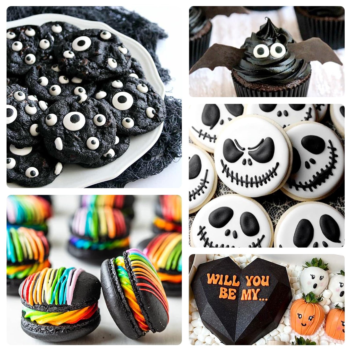 Black Oil Based Food Coloring For Chocolate, Candy Melts, Donuts, Strawberries, Frosting, Cake, Professional Edible Dye For Baki