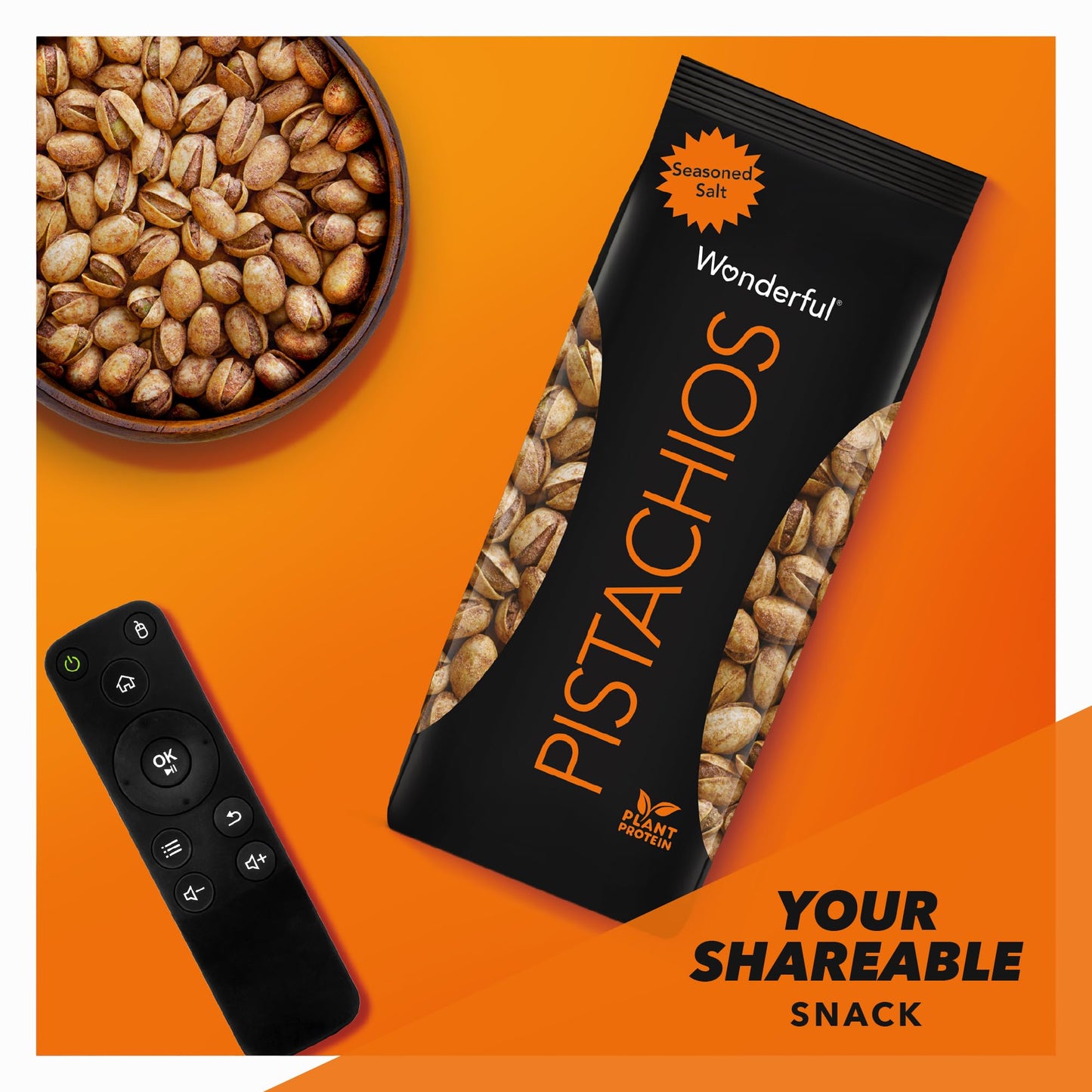 Wonderful Pistachios In Shell, Seasoned Salt Flavored Nuts, 14 Ounce Bag, Protein Snacks, Gluten Free, Salty Snacks