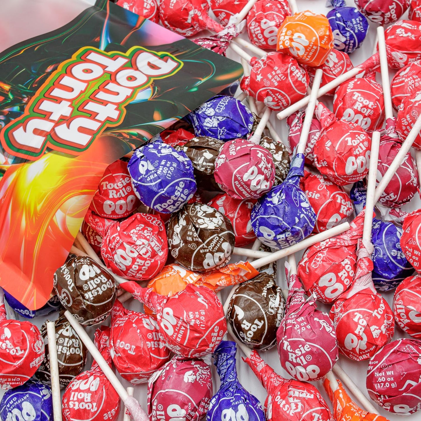 TOOTSIE ROLL POPS Lollipops 2 lb - Bulk Bag, 5 Assorted Flavors, Gluten Free, Chewy Center & Hard Candy Coating, Individually Wr