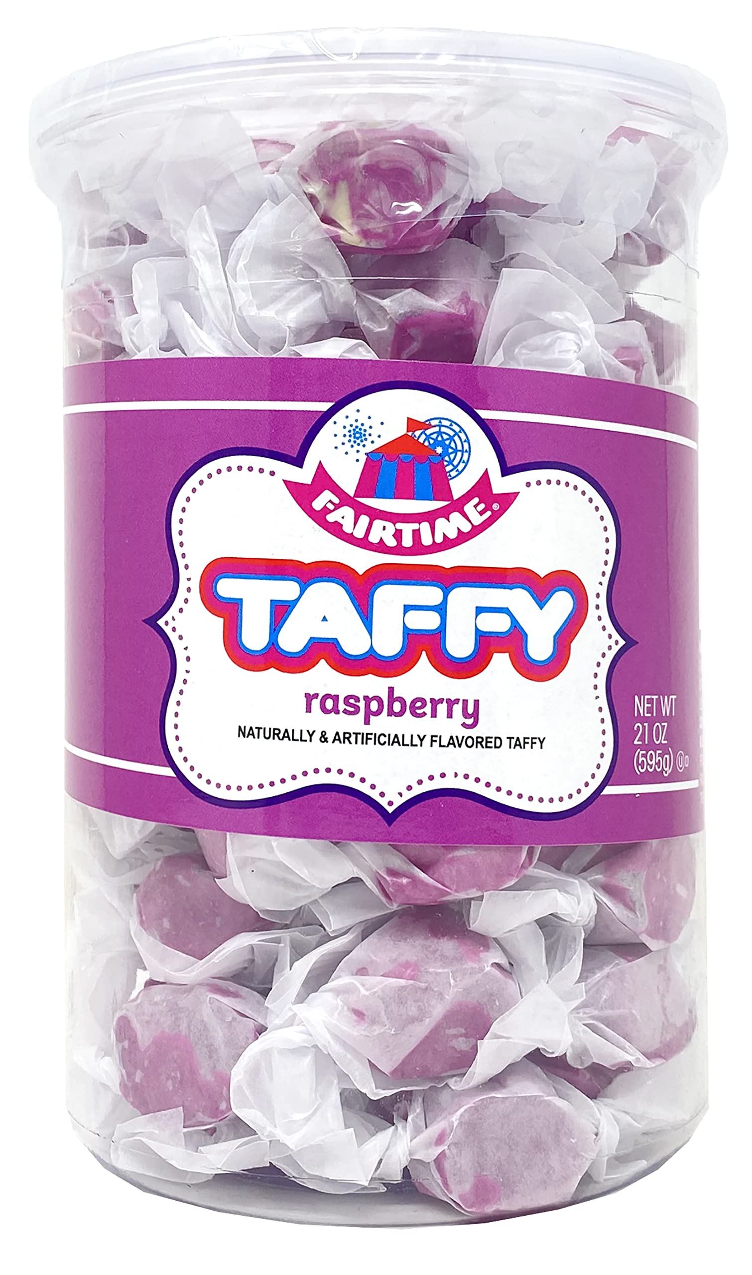 Fairtime Adams & Brooks Taffy Bulk Pink Candy for Candy Buffets, Raspberry Taffy, Raspberry Candy, Bulk Candy, Pinata Candy, Ind