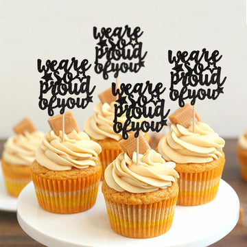 24 Pack 2025 Graduation Cupcake Toppers We Are So Proud Of You Cupcake Picks For 2025 Graduation Theme Birthday Party Supplies D