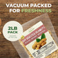 Beyond Nature Dry Roasted Peanuts - Unsalted 2 Pound (32 oz) Vacuum Sealed Non GMO, No Oil & No Salt, Low Carb, Keto Friendly &