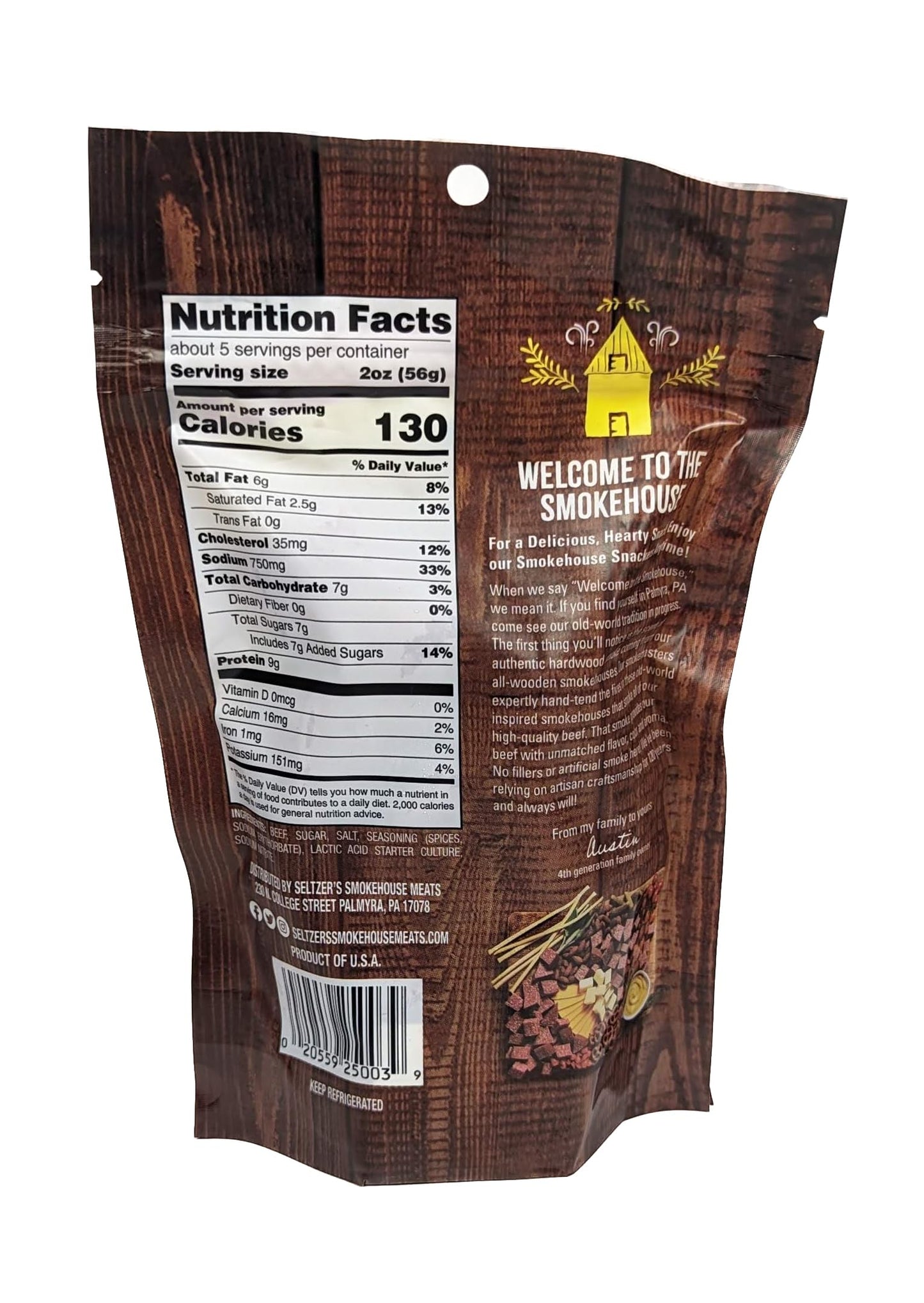 Generic Lebanon Bologna Smokehouse Snackers, Original & Double Smoked Flavor, 10 oz bags (Pack of 2)
