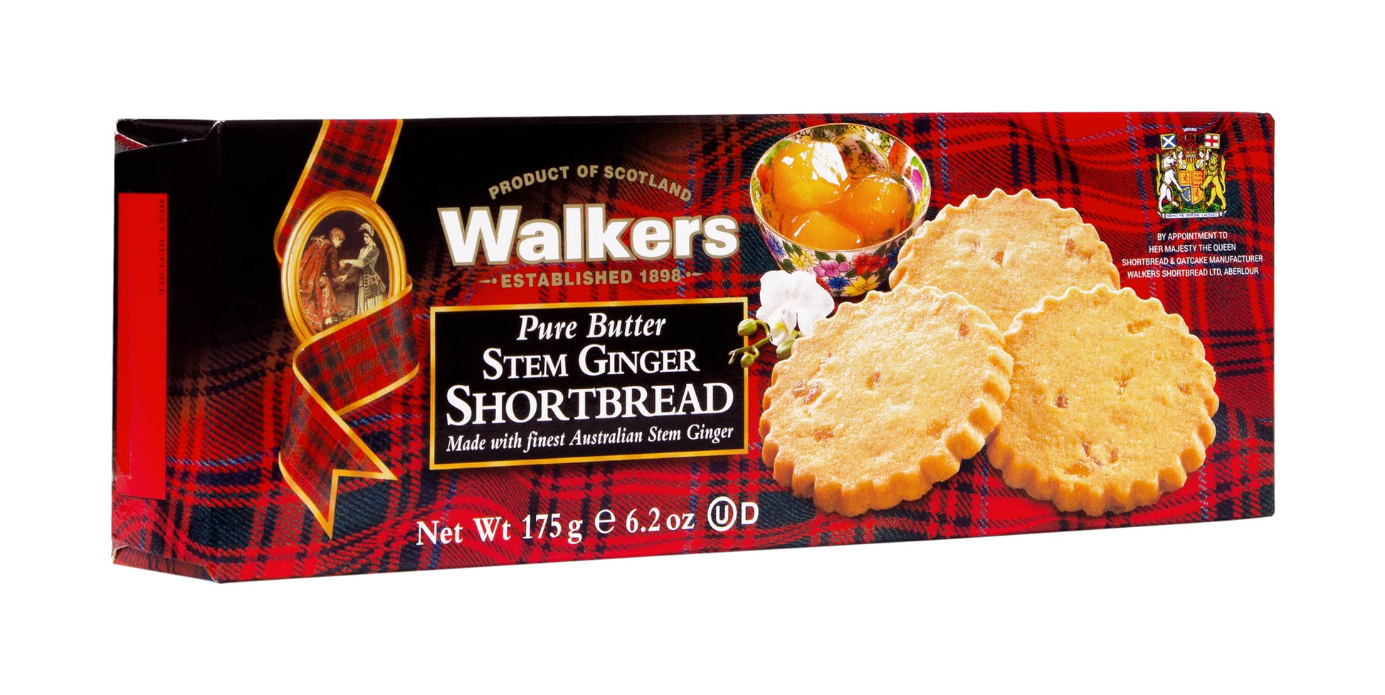 Walkers Shortbread Stem Ginger Shortbread, 62 Ounce Box