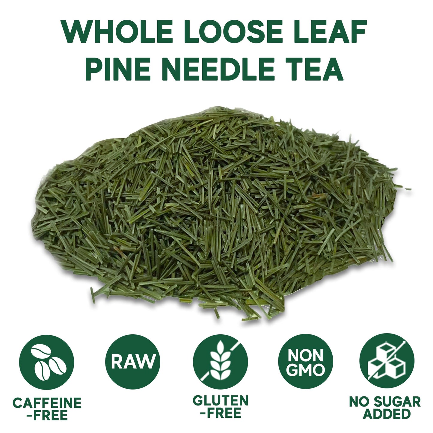 Sou Zen Pine Needle Tea Loose Leaf, 4oz | Premium Wild Korean Tea, Non-GMO, Caffeine-Free, Herbal, No Preservatives