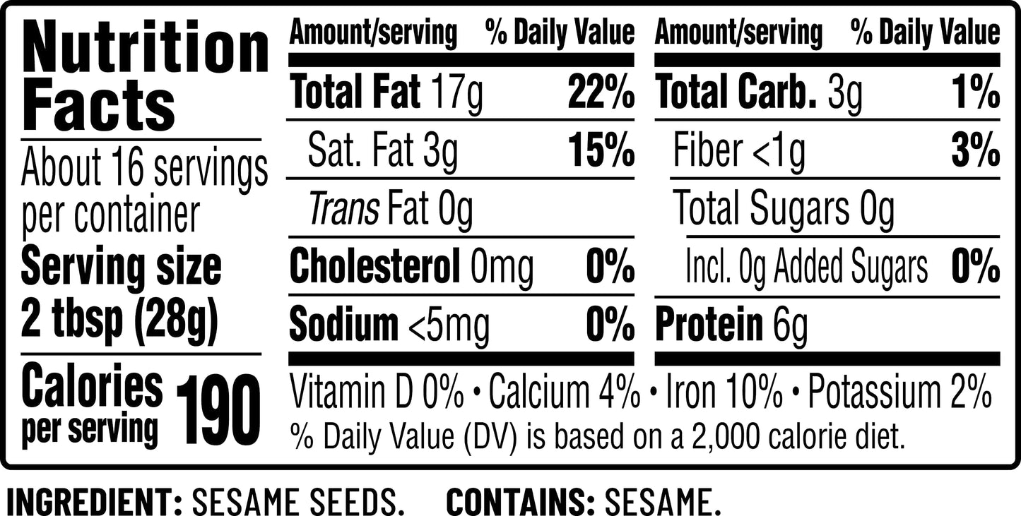 Soom Foods Ground enhanced Sesame Tahini Paste 16oz (2 Pack) | Silky Smooth Texture in Hummus  Dips  Dressings | Vegan  Nut-Free  Gluten-Free  Dairy-Free  Paleo  Keto