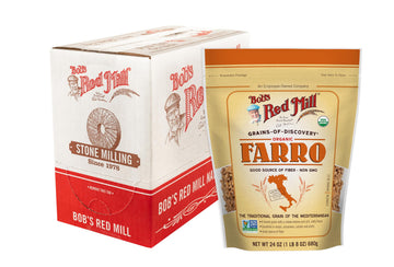 Bob s Red Mill Organic Farro Grain, 24oz (Pack of 4) - Non GMO, Vegan, Kosher