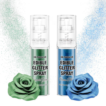 Edible Glitter Spray - Ocean Blue & Emerald Green Food Grade Luster Dust for Drinks, Dessert Decorating Shimmering Glitter for B