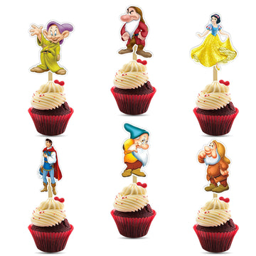 Snow White and the Sevn Dwafs Cupcake topper