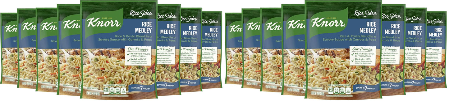 Knorr Rice Side Dish, Medley, 5.6 oz (Pack of 16)