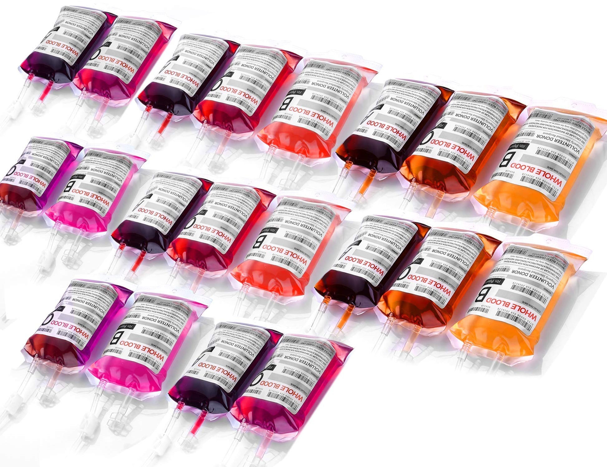 Wynk 20 Pack Halloween Decorations Blood Bag For Drink, 11.5 Fl Oz Reusable Cups Containers, Live Blood Of Theme Parties, Hallow