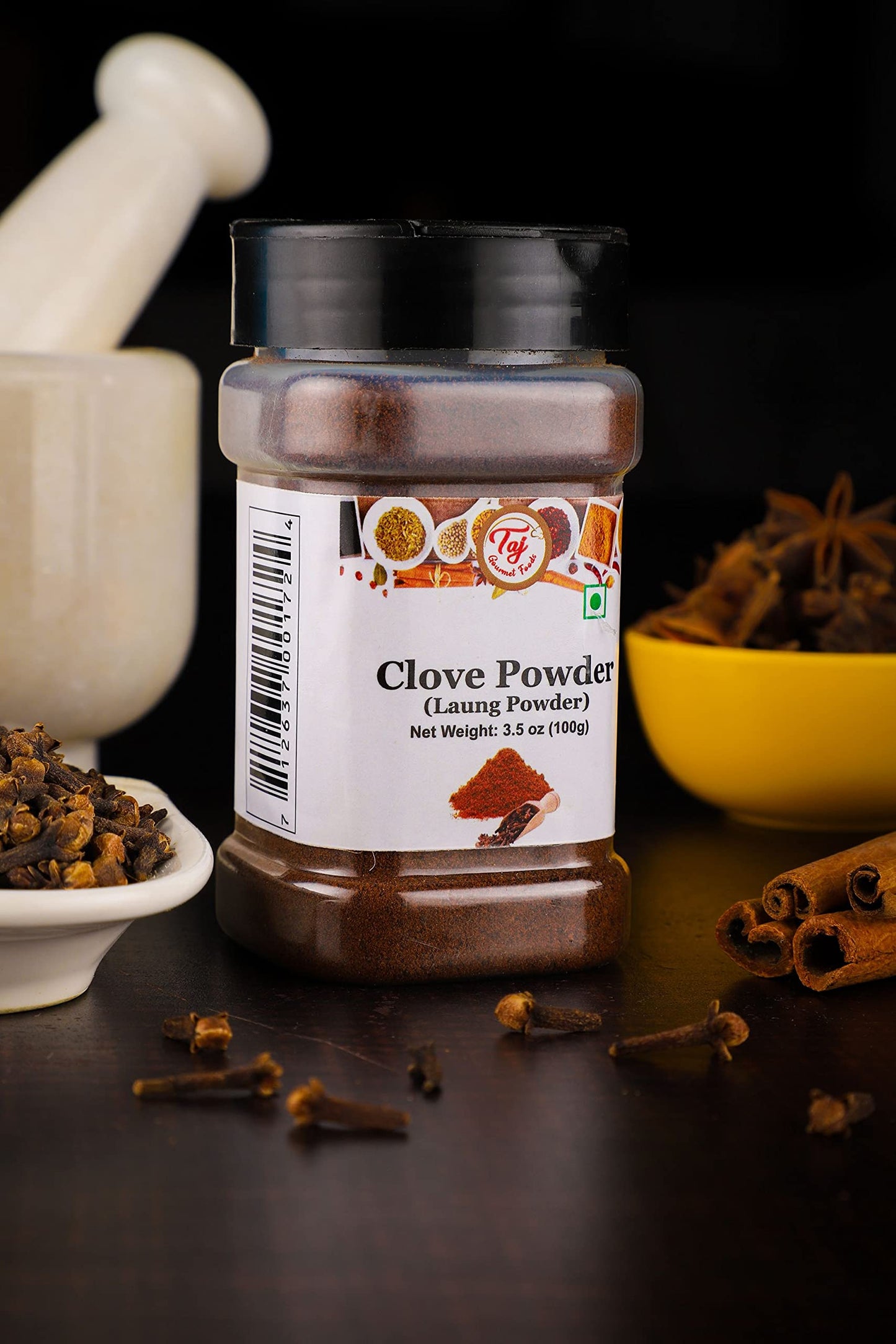 TAJ Premium Indian Clove Powder (Ground Cloves), (3.5-Ounce)