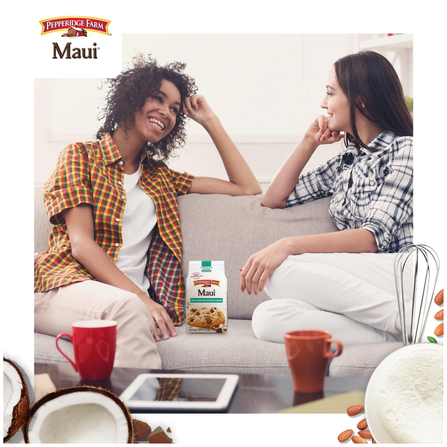 Pepperidge Farm Maui Crispy Milk Chocolate Coconut Almond Cookies, 7.2 oz. Bag