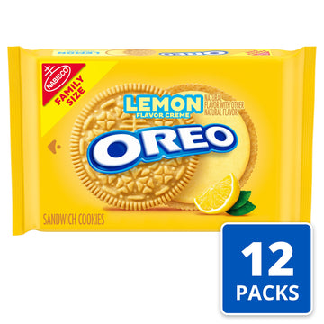Oreo Lemon Creme Sandwich Cookies, Family Size, 12 - 18.71 Oz Packs