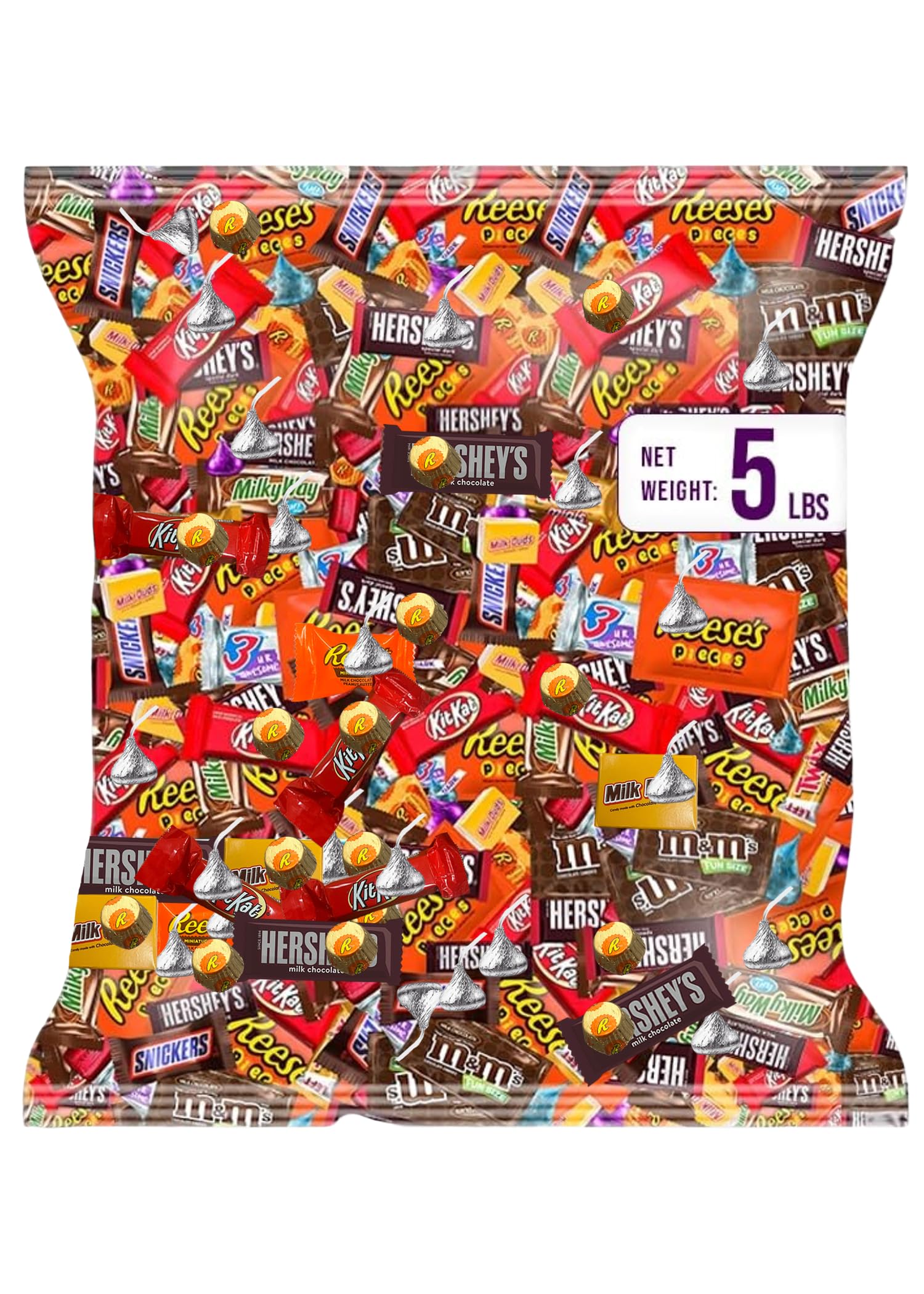 Chocolate Assorted Bulk Candy - 5 LB Chocolate Candy Variety Pack - Bulk Chocolates MilkChocolate Candies & DarkChocolate - Bulk