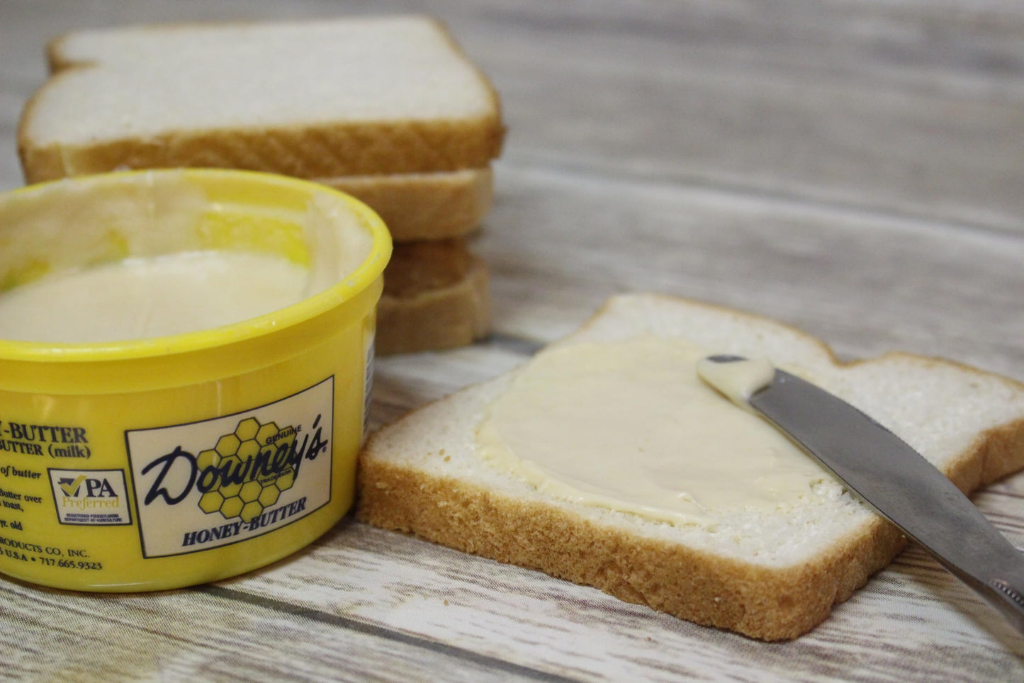 Amishtastes Downey'S All-Natural Original Honey Butter, Favorite Amish Food, 8 Oz. (Pack Of 6)
