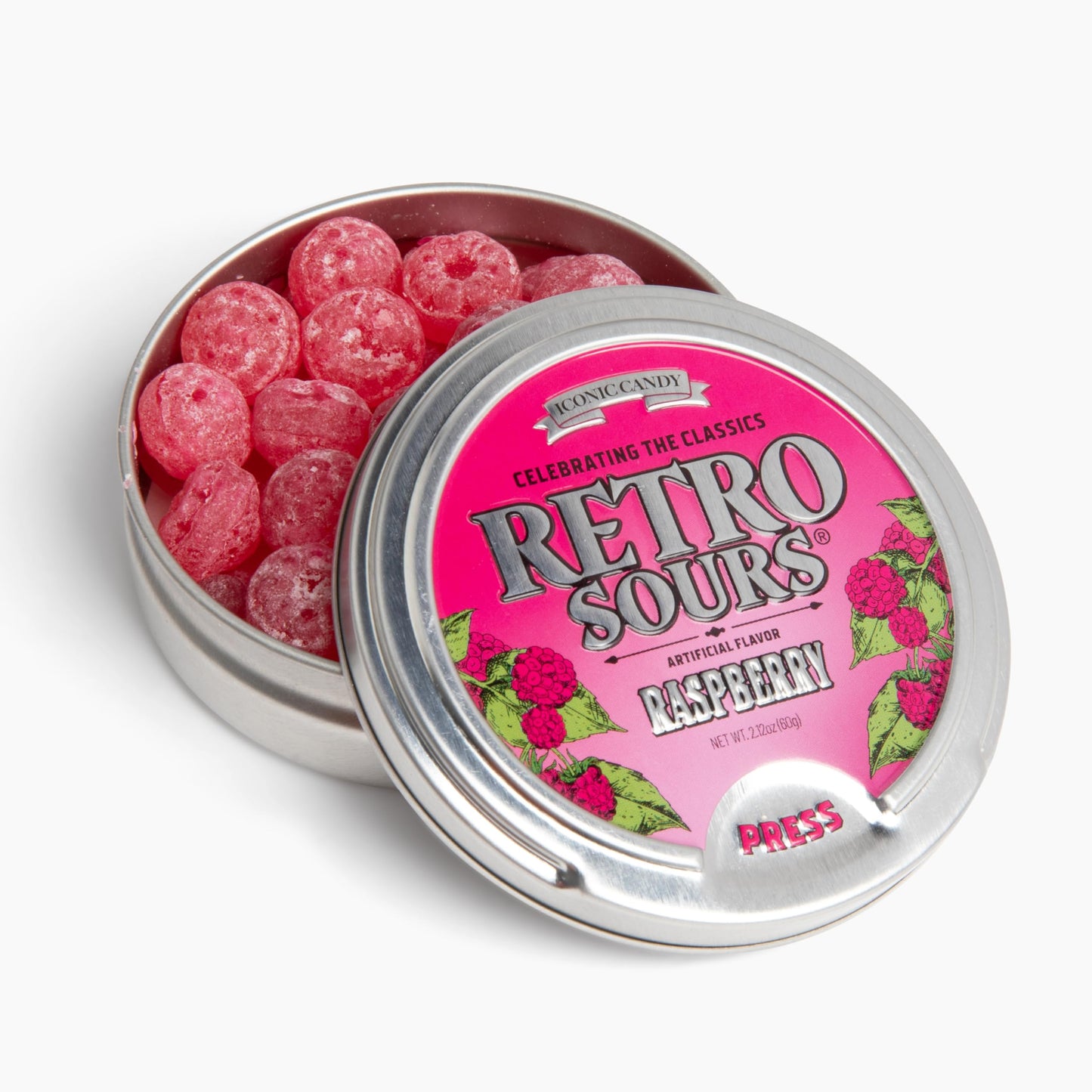 Retro Sours | Hard Tangy Candy | Brought To You By Iconic Candy (3, Raspberry)