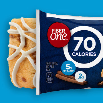 Fiber One 70 Calorie Soft-Baked Bars, Cinnamon Coffee Cake, Value Pack, 12 Bars, 10.6 Oz (Pack Of 4)