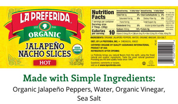 La Preferida Organic Jalapeno Nacho Slices, Hot, 11.5 Ounce (Pack Of 12)