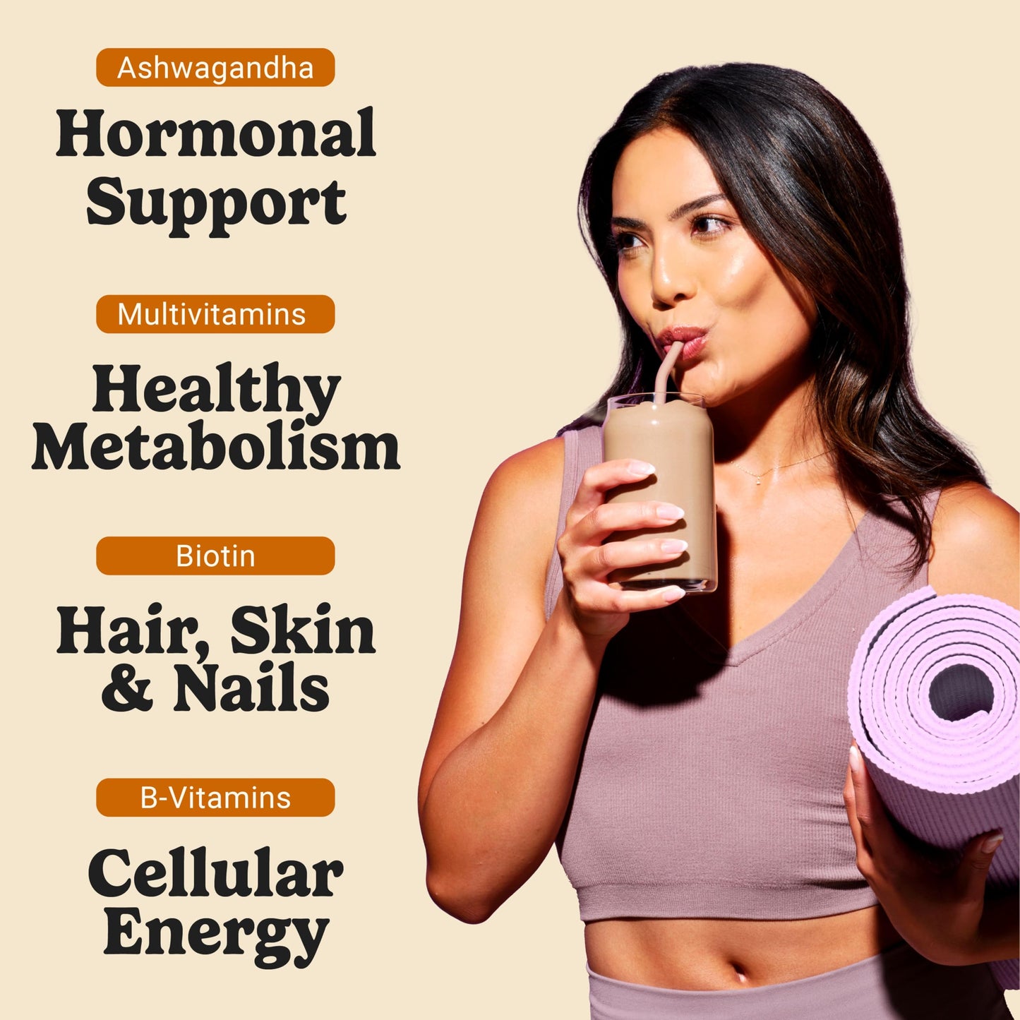 VitaHustle All-in-One Nutrition Shake - Choc Peanut Butter Banana, Vegan Meal Replacement with KSM66 Ashwagandha & 86+ Superfoods