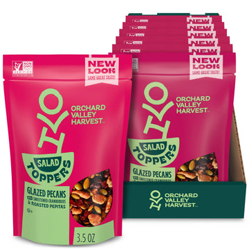 Orchard Valley Harvest Salad Toppers Glazed Pecans With Sweetened Cranberries & Roasted Pepitas, 3.5 oz (Pack of 6) Resealable B