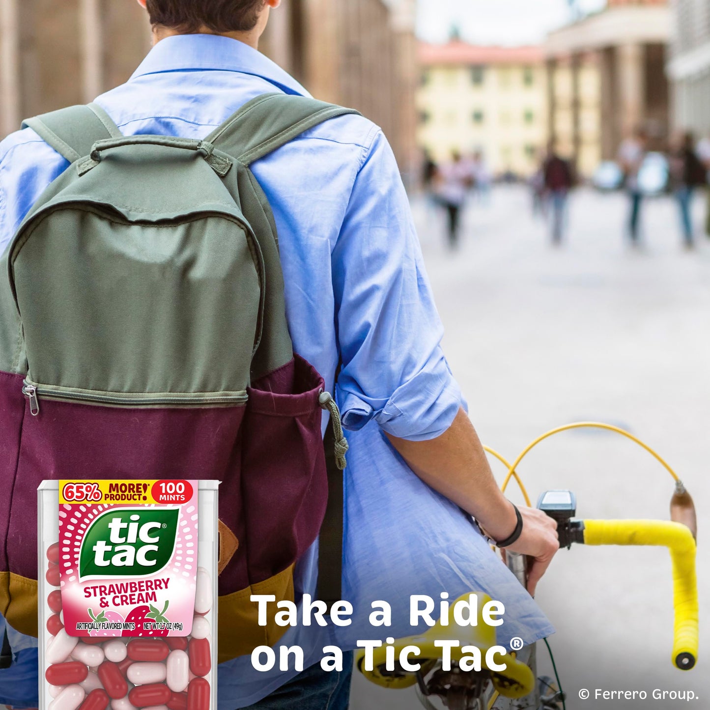 Tic Tac Strawberry & Cream Flavored Mints, 12 Count, On-The-Go Refreshment, Stocking Stuffers, 1.7 Oz Each
