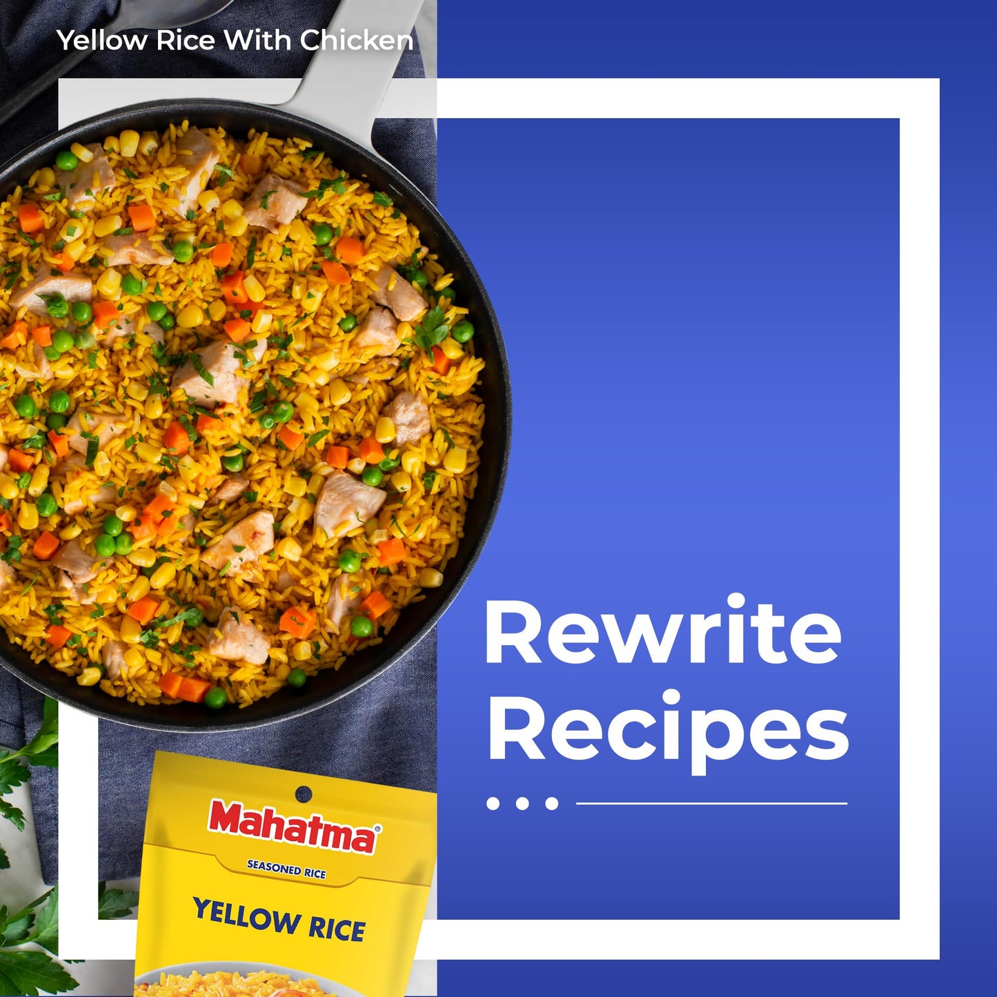 Mahatma Yellow Rice Mix, Long-Grain Rice, Stovetop Or Microwave Rice, Gluten-Free And Kosher 20-Minute Rice, 10 Ounces, Pack Of