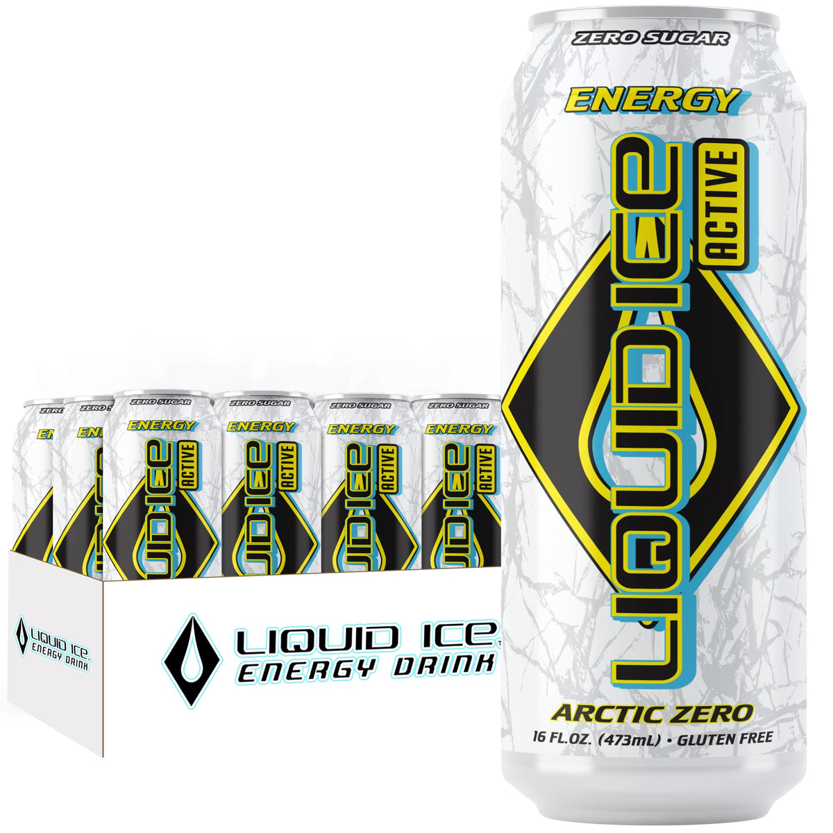 Liquid Ice Energy Drink  Arctic Zero (16 Fl Oz, 12 Count)